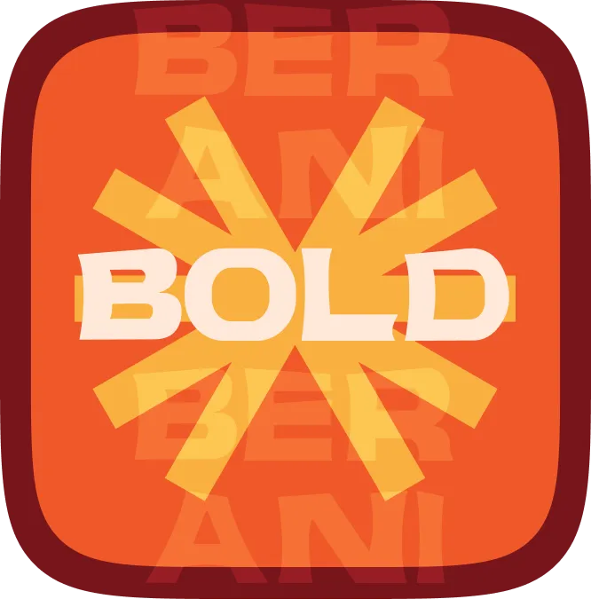 “Bold” sticker