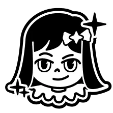 Cartoon face sticker