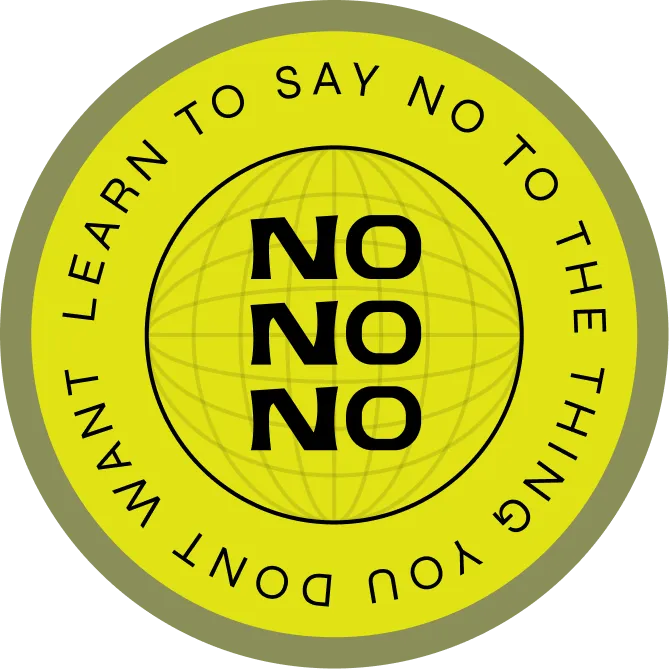 “No no no” sticker
